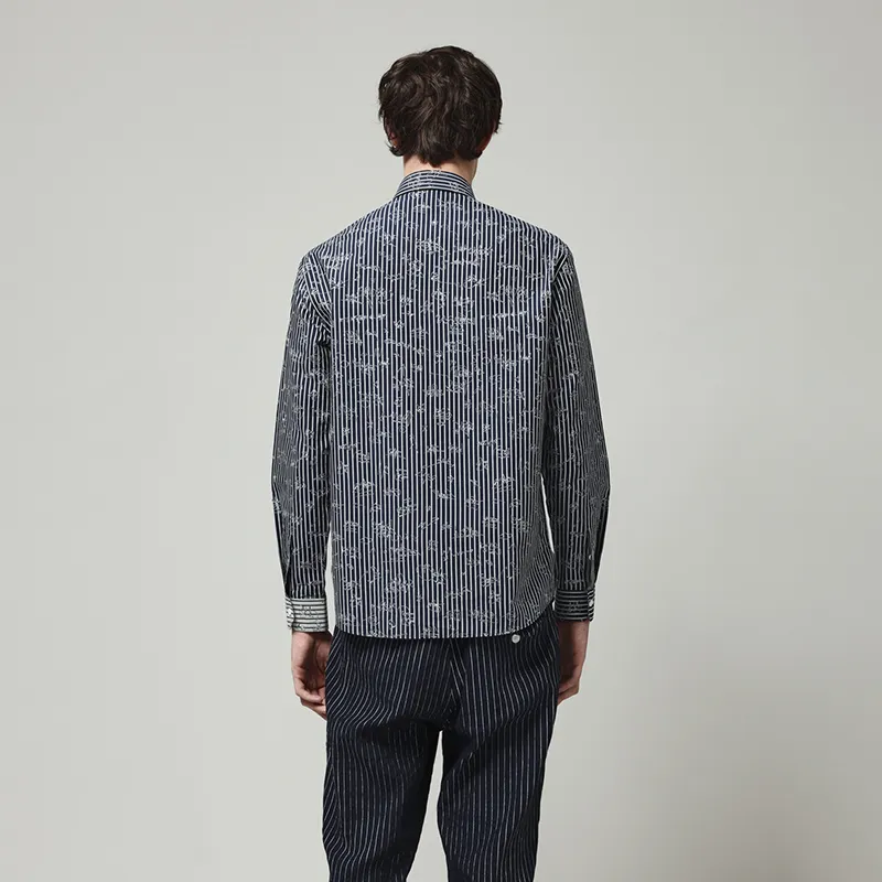 RARE Long Sleeved Shirt Men's Blue-4