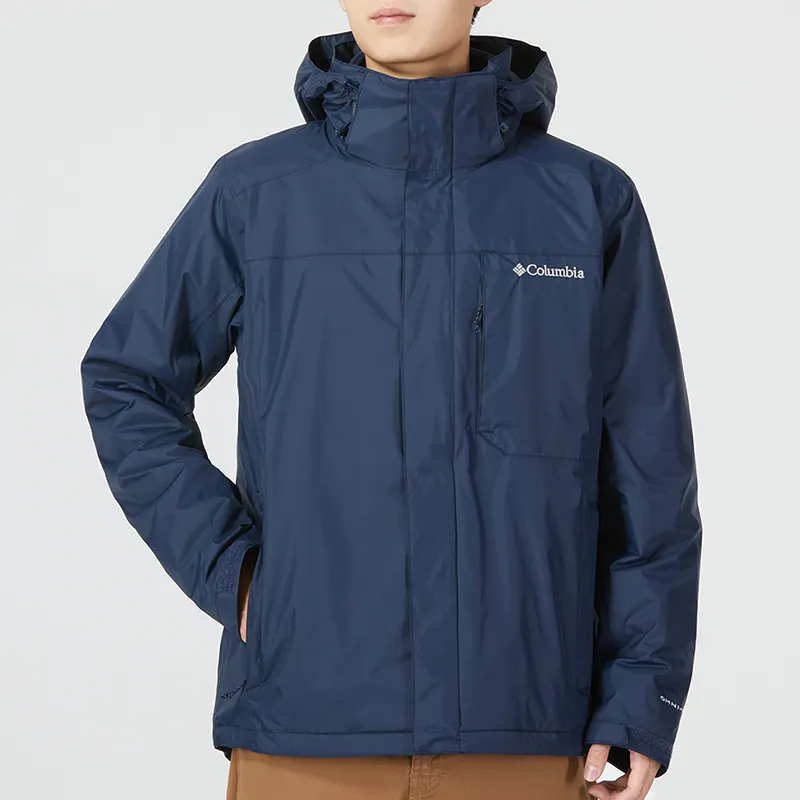 Columbia Waterproof And Windproof Windbreaker Jacket Men's Navy Blue-5