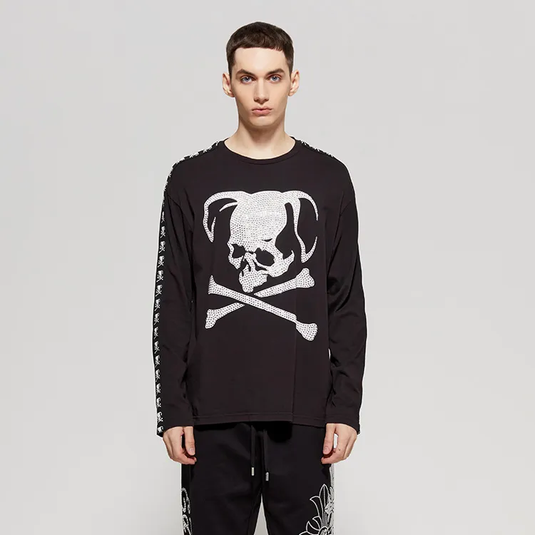 Ed Hardy Long Sleeved T Shirt Men's Black-2