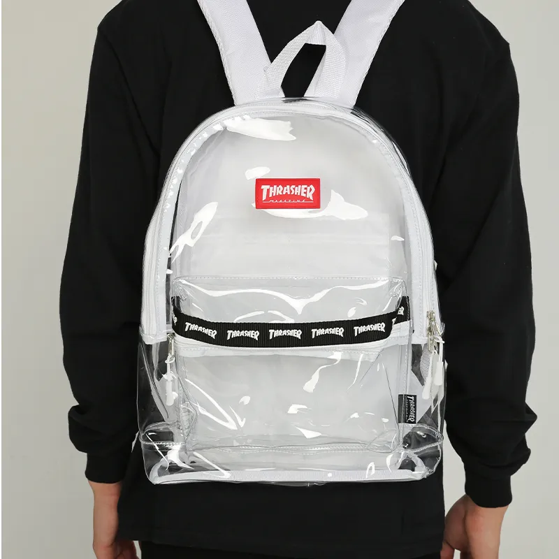 Thrasher Nylon Backpack Regular Unisex White-2