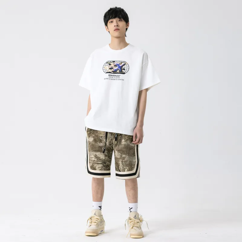 XINYINSU Casual Shorts Unisex Khaki-5