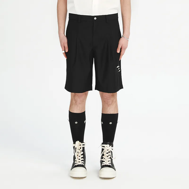 C2H4 Casual Shorts Unisex Black-3