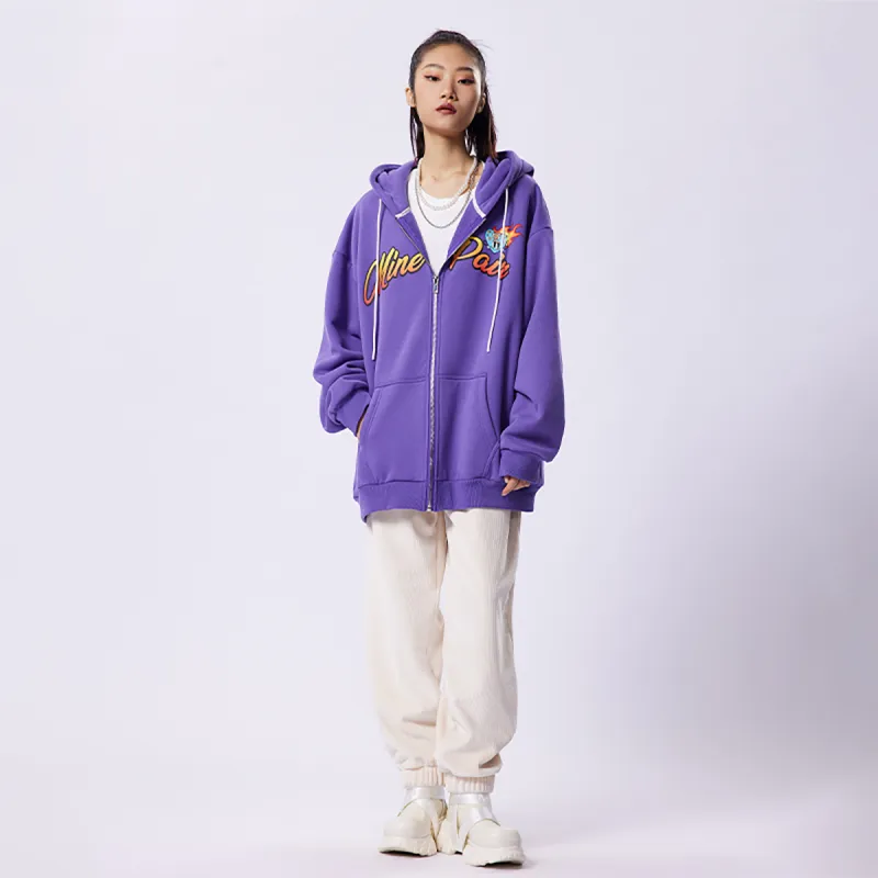 MINEPAIR Hooded Loose Fit Cardigan Sweatshirt Fall And Winter Unisex-6