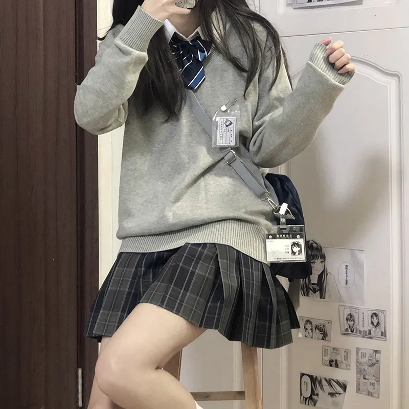 Tokyo Season Casual Short Skirts Women's Carbon Fiber Estate Plaid Skirt-31