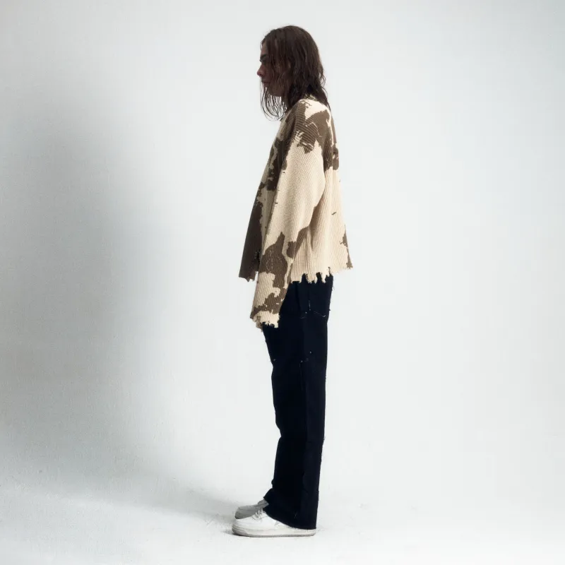 Createexploreexpandconquer Distressed-finish Sweater-6