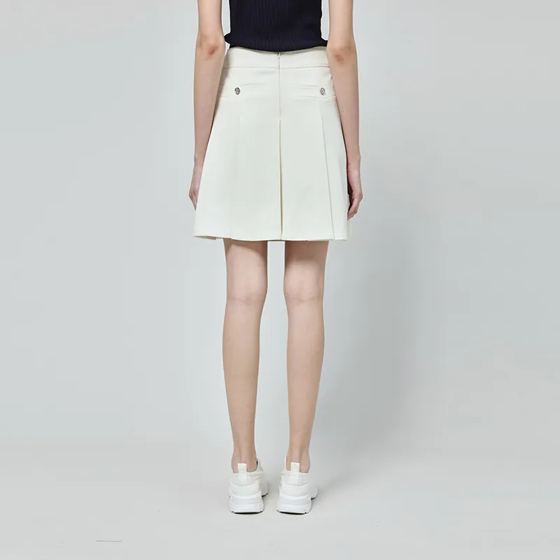 RARE Casual Long Skirts Women's White-3