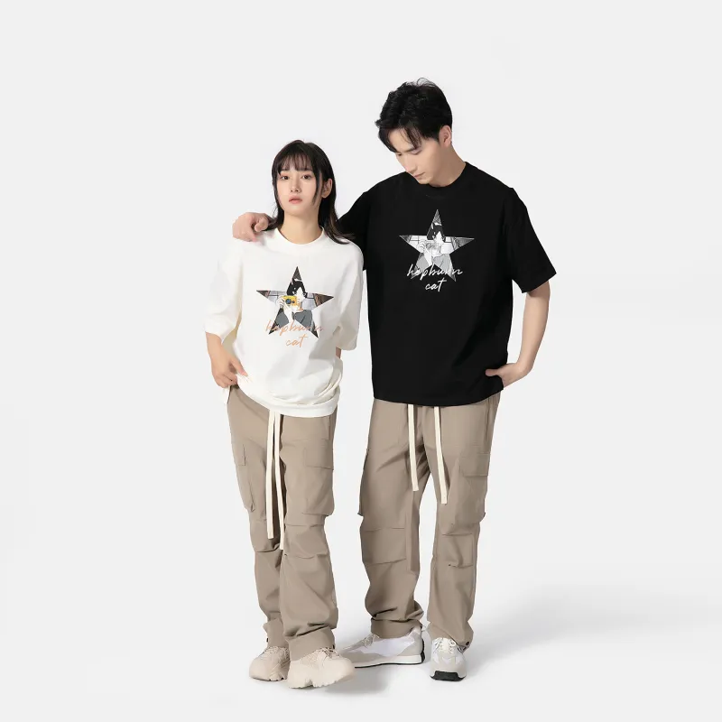 Hepburn Cat T-Shirts Unisex-4