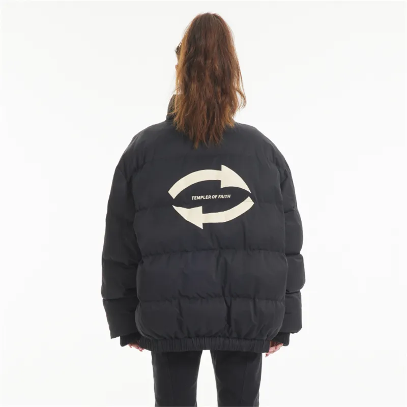 TEMPLER OF FAITH Puffer Jacket Women's Black-2