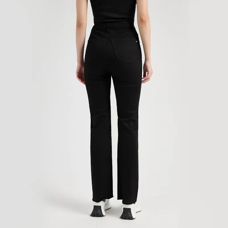 23R+ Flared Pants Jeans Women's Black-3