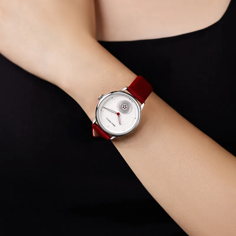 Sea Gull Artist Heartbeat Automatic Mechanical Movement Watch Women's Watch White Dial-5