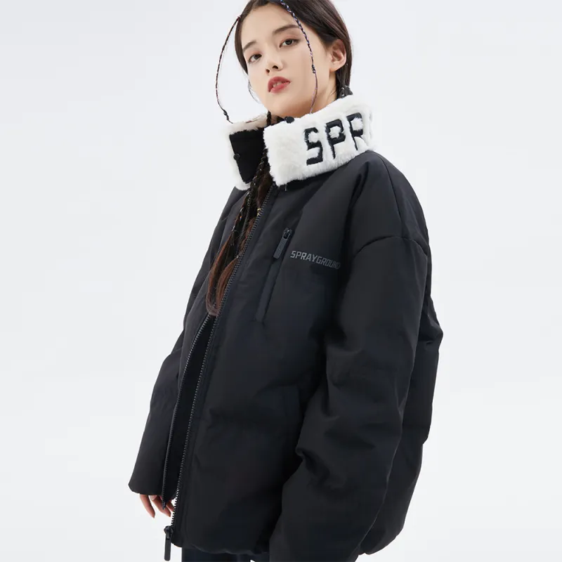 SPRAYGROUND Stand Collar Loose Fit Down Jacket Unisex Black-3