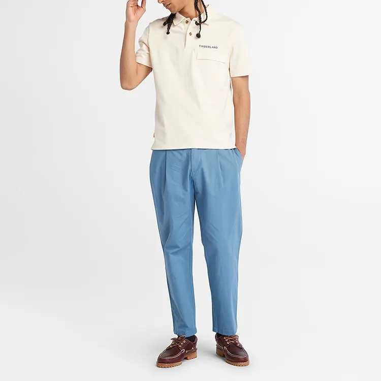 Timberland Polo Shirts Men Vintage White-2