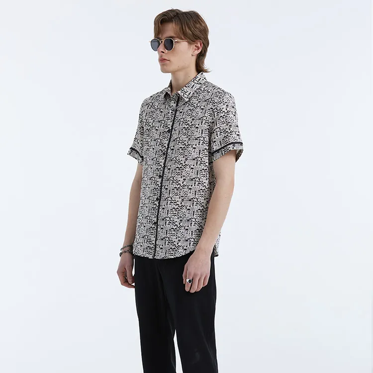 DAVID NAMAN Shirts Men Black/White-4