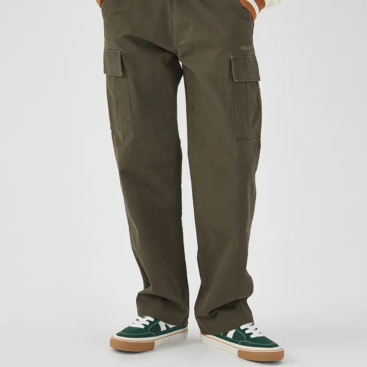 Vision Street Wear Casual Pants Unisex Army Green-2