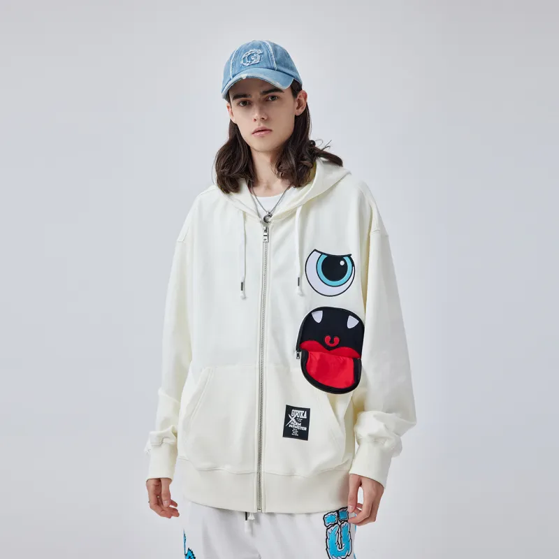 Guuka Sweatshirts Unisex Cream White-2