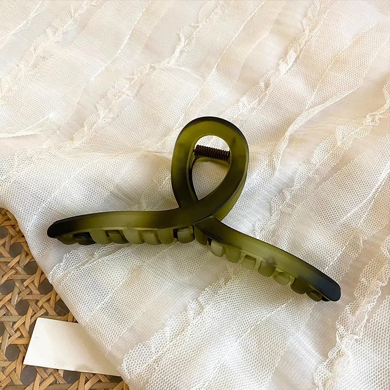 SENDME Hair Clips Women's Matte Green Hair Clip Drying Rack Style-2