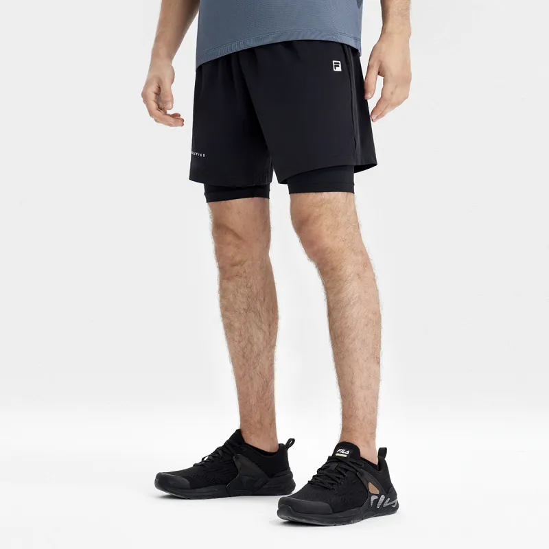 FILA Latte Girl 3.0 Sports Shorts Men Pitch Black-4