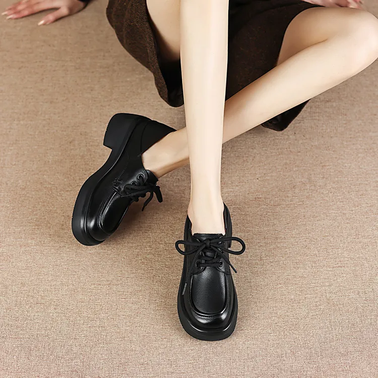 OCCAMAN Platform Shoes Women's Black-5