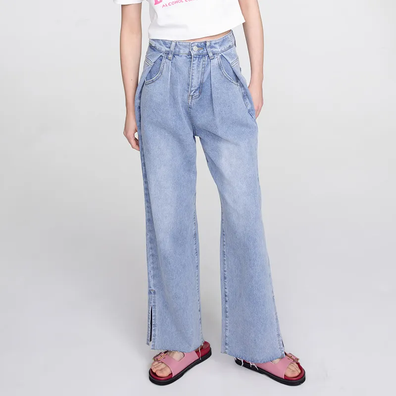 CUBIC Straight Jeans Women's Light Blue-4