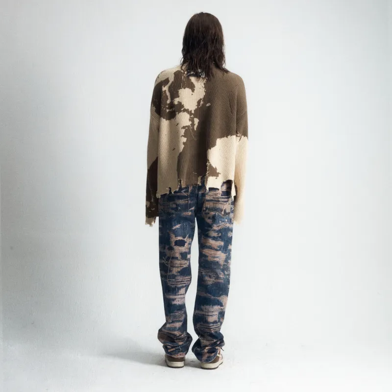 Createexploreexpandconquer Distressed-finish Sweater-9