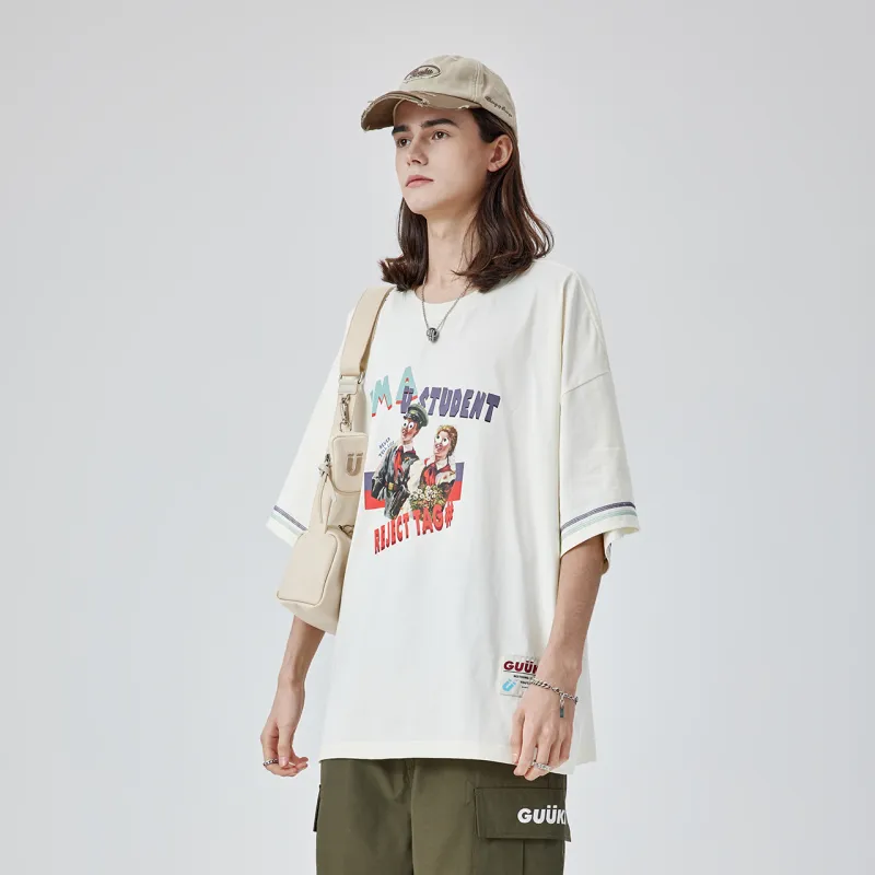 Guuka T Shirts Men Cream White-7