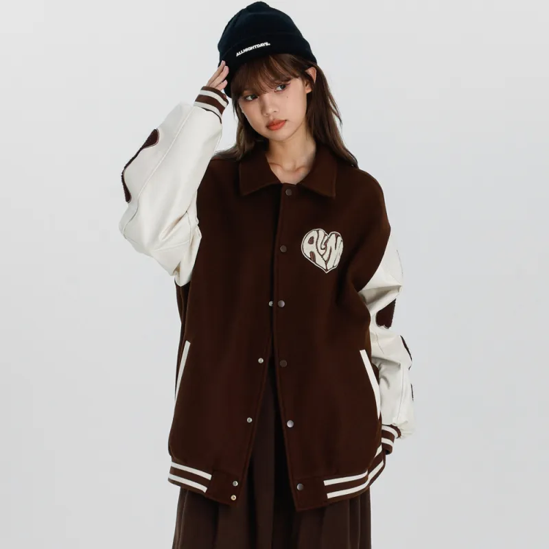 ALL NIGHT DAYS Baseball Jacket Fall Unisex-16