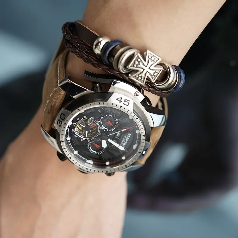 REEF TIGER Transformer Collection Automatic Mechanical Movement Watch Men's Watches Black Dial RGA3532 PBHRZ-3