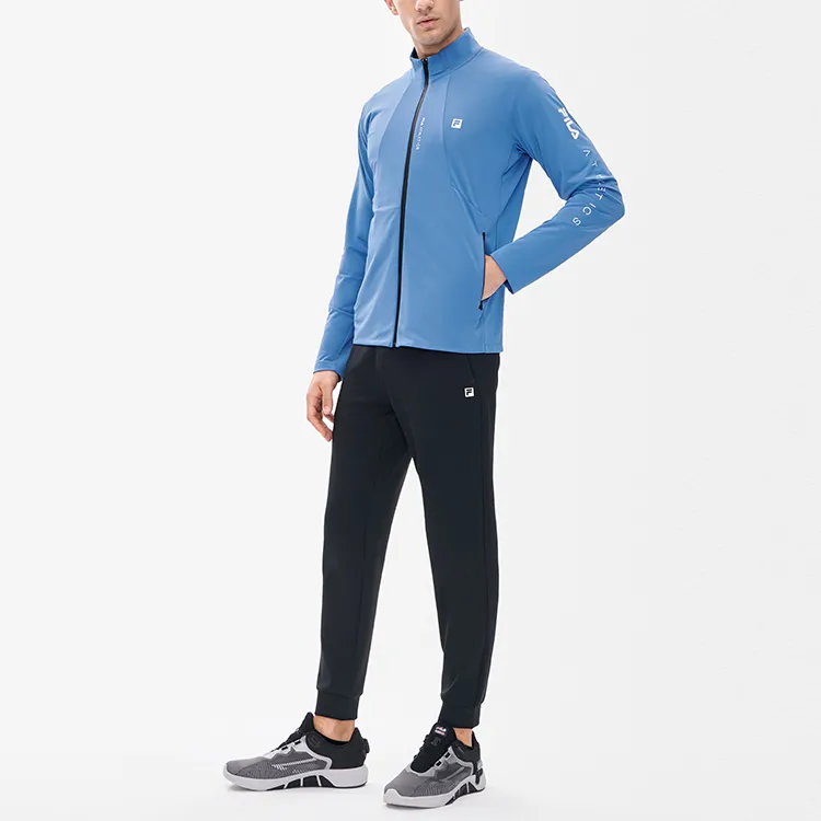 FILA Jackets Men Gray Cobalt Blue-2