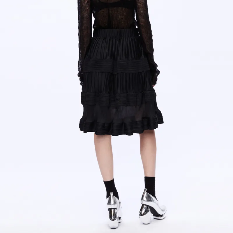 UOOYAA Casual Long Skirts Women's Black-3