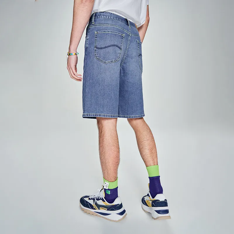 Lee Denim Shorts Men Light Blue-3