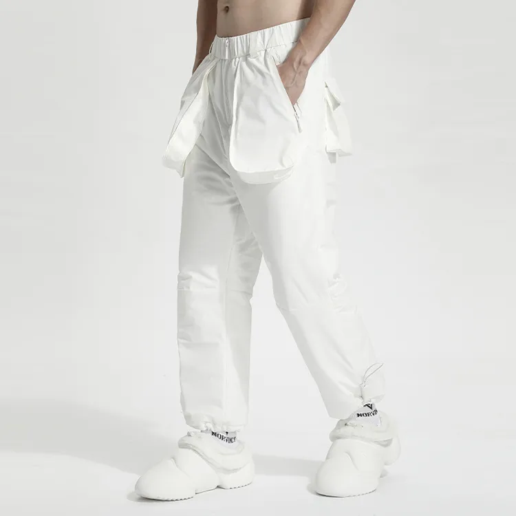 NORVINCY Elastic Waistband Loose Fit Pants Northeast Windproof Casual Pants Unisex-9