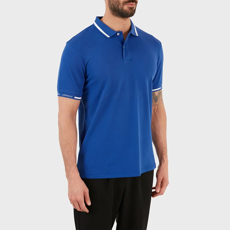 EMPORIO ARMANI Polo Shirt Men's Royal Blue-3