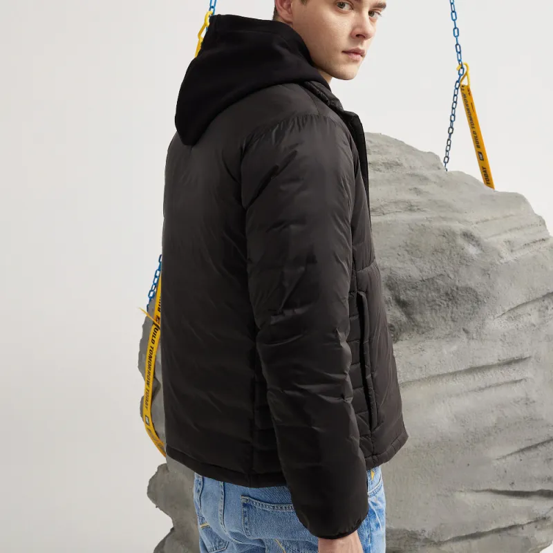 CAT FW22 Solid Color Stand Collar Fitted Cropped Down Jacket Unisex-3