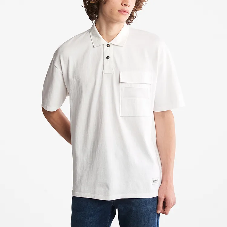 Timberland Polo Shirts Men White-3