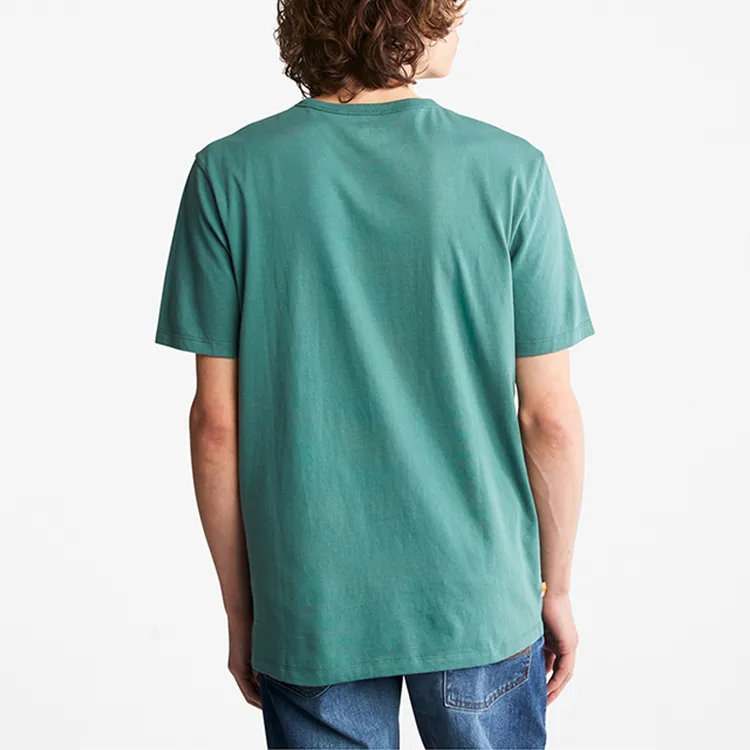 Timberland Set in Sleeve T Shirt Men's Blue Green-4