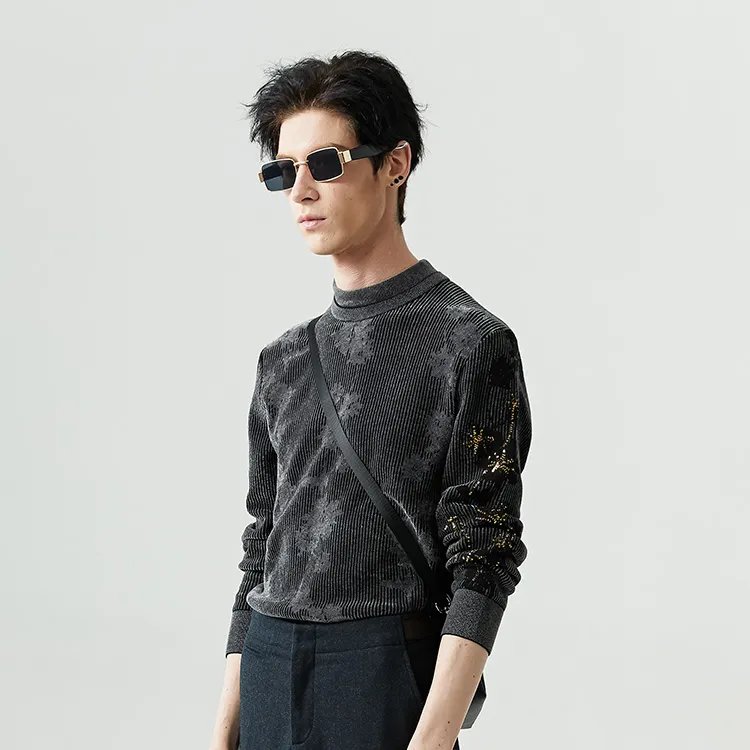 DAVID NAMAN Sweaters Men Gray-5