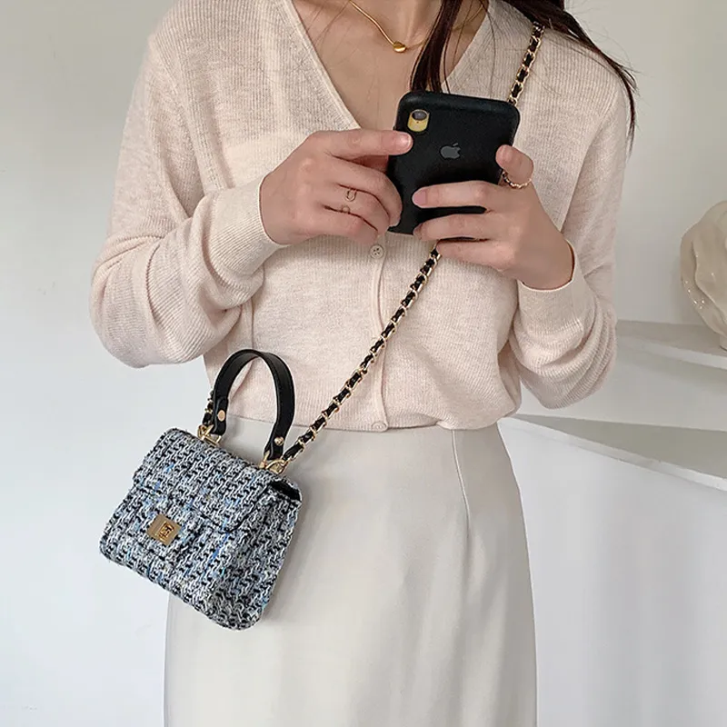 JANE KLAIN PU Leather Cell Phone Pouch Crossbody Bag Shoulder Bag Handbag Mini Women's Apricot/Blue/Black-1
