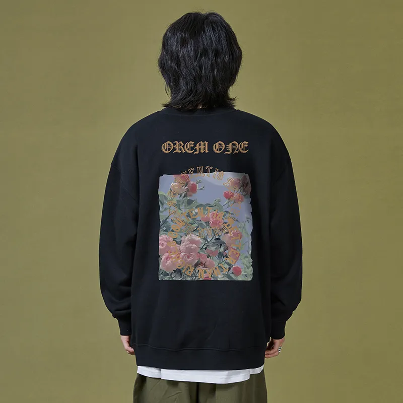 OREM ONE Crew Neck Loose Fit Sweatshirt Fall Unisex-34