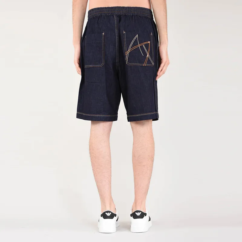 ARMANI EXCHANGE Denim Shorts Men Dark Denim Blue-5
