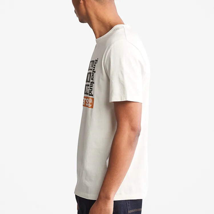 Timberland T Shirts Men Vintage White-4