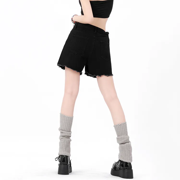 MIMOSA CHUR Denim Shorts Women's Black-2