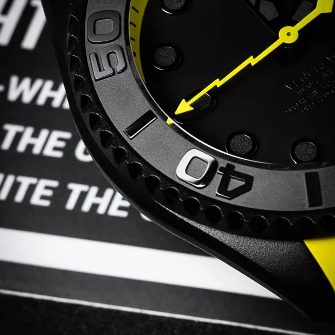 VENCREW Radar [Racing Yellow] Automatic Mechanical Movement Watch Unisex Black Dial-3