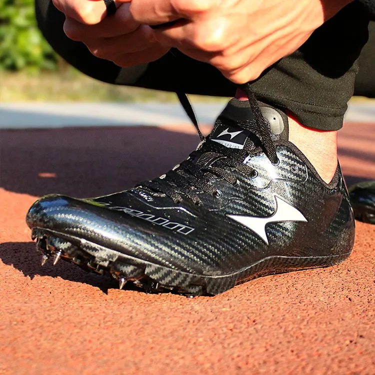 HEALTH 155S Cushioned Slip Resistant Abrasion Resistant Low Top Sprint Running Shoes Unisex Black-10