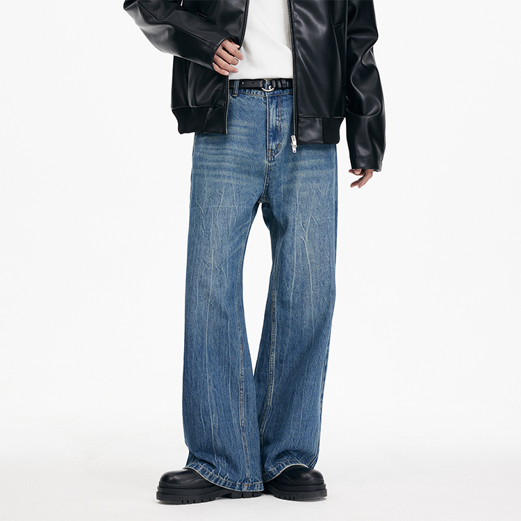 【COSYHARU】Tornado Dekki Wide Denim DIMC Jeans Unisex Blue S - POIZON