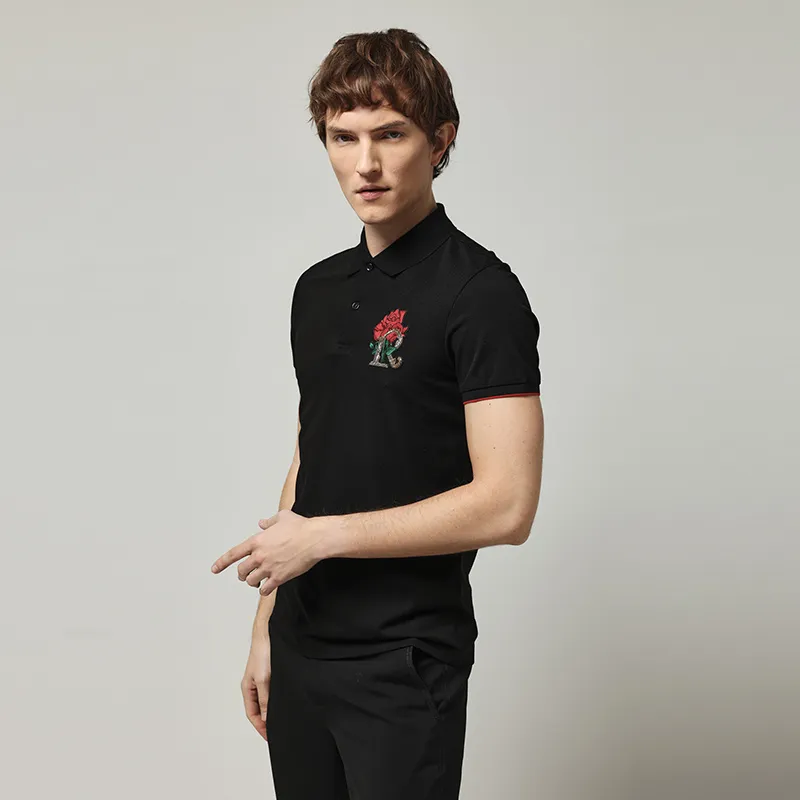 RARE Polo Shirts Men Black-6