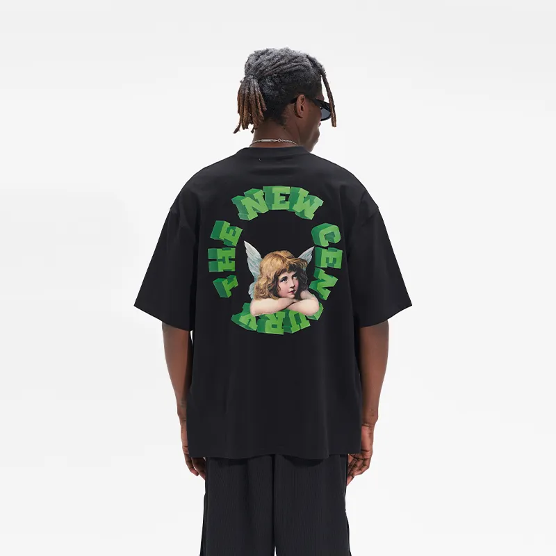 HARSH AND CRUEL Crew Neck Loose Fit Straight Short Sleeved T Shirt Unisex-11