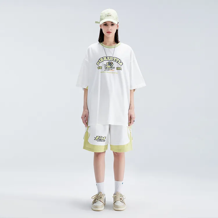 LAMLICKA Sports Shorts Unisex White-2