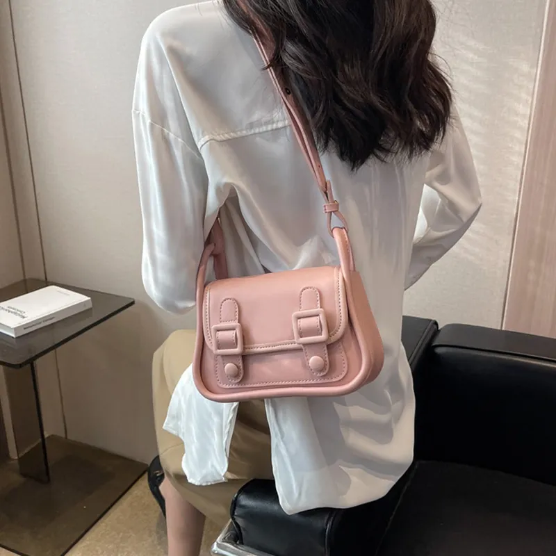 JANE KLAIN PU Shoulder Bag, Crossbody Bag Small Size Women's Pink/Black/Khaki-8