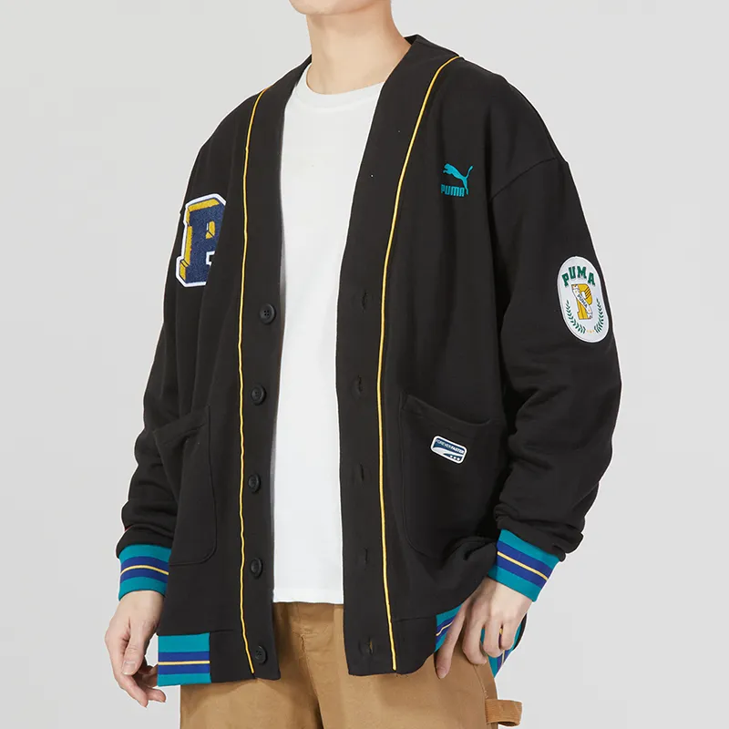 PUMA Team Badge V-neck Jacket Tr Jacket Unisex Black-4