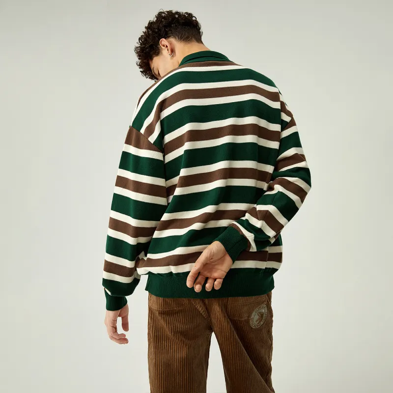 COPPOLELLA Polo Shirts Unisex Green Stripes-2